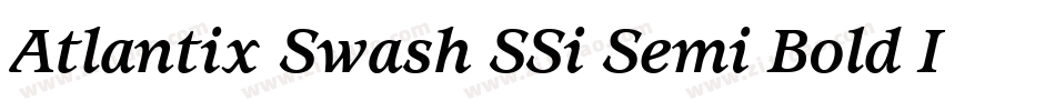 Atlantix Swash SSi Semi Bold Italic字体转换